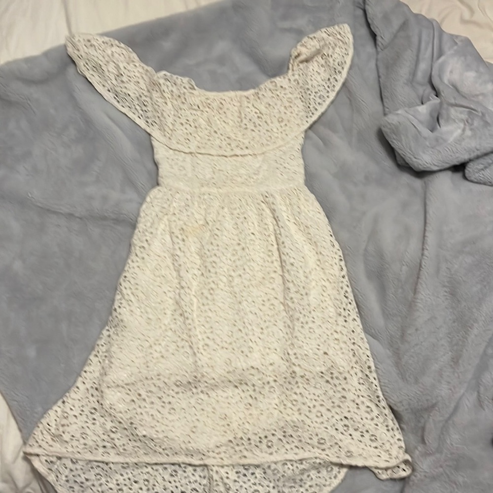 Abercrombie girls xl 16 cream eyelet dress
